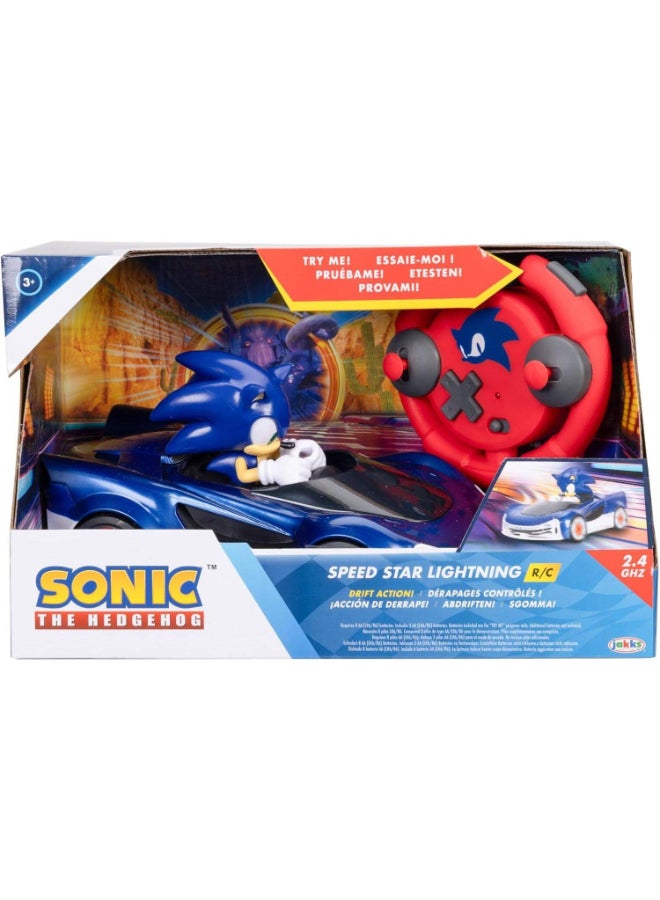 Sonic the Hedgehog Speed Star Lightning Drift Action RC Car (Blue) - Image 1
